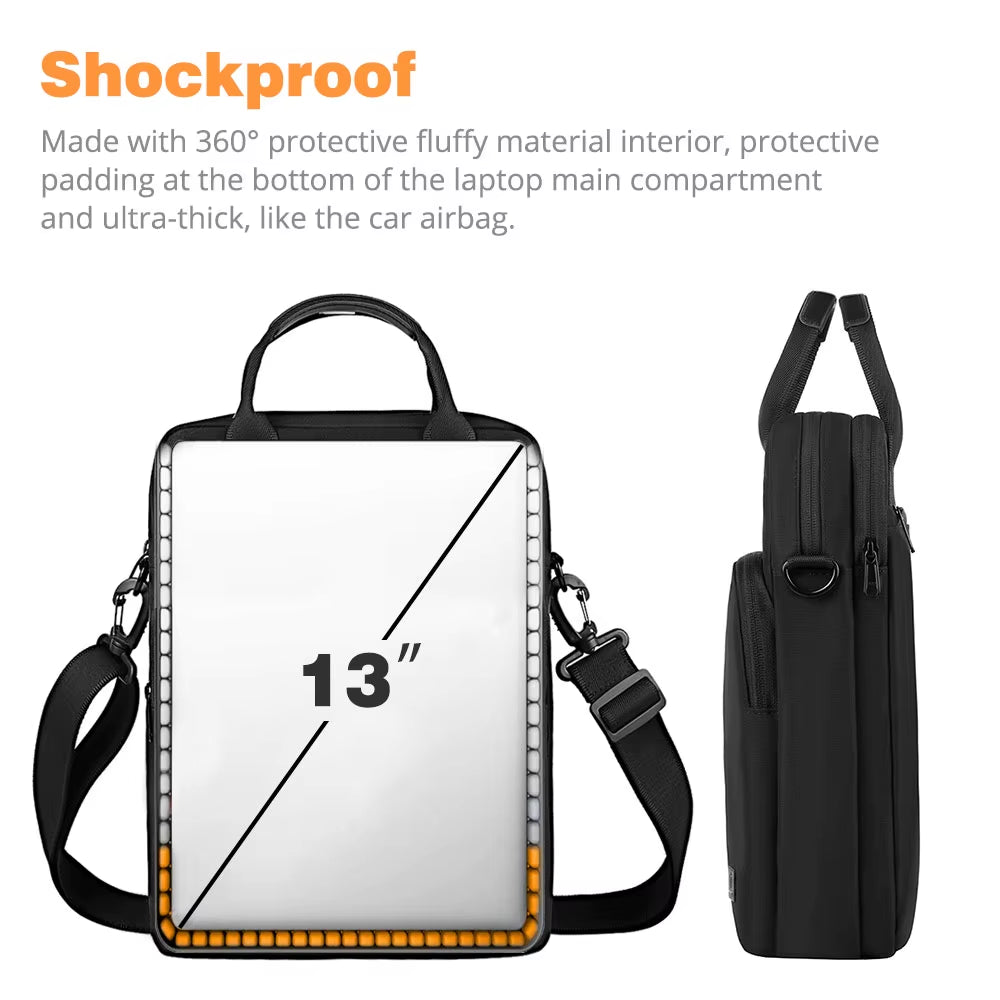 Laptop Bag for Macbook Air 13.6 M4 2025 Waterproof Shoulder Bag for Macbook Pro 13 Air 13 Carry Case for Ipad Pro 13 Air 13
