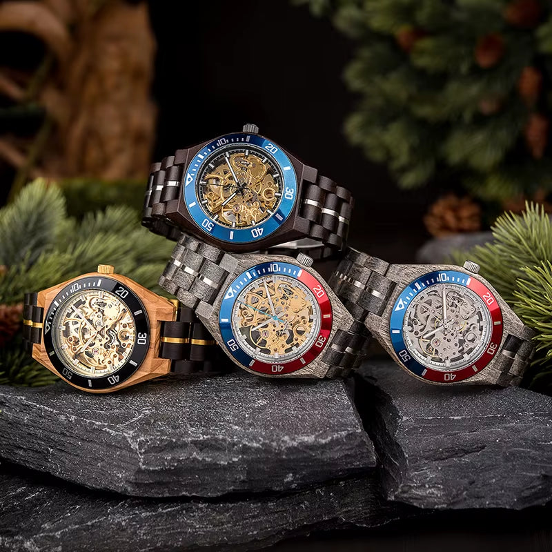 Bobobird Fashion Automatic Top Selling Model Mechanical Waterproof Watch Custom Wood Man Watch