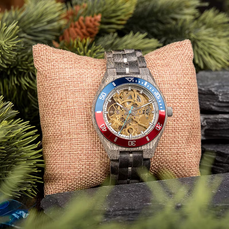 Bobobird Fashion Automatic Top Selling Model Mechanical Waterproof Watch Custom Wood Man Watch