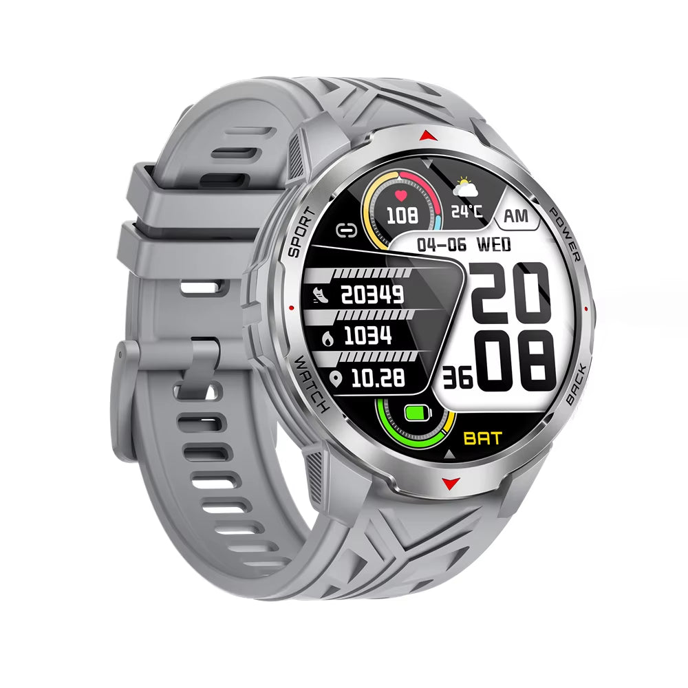 LED Flashlight Smart Watch KT88 Multiple Sport Mode Music Control 1100Mah Large Battery 3ATM Waterproof Outdoor Smart Watches