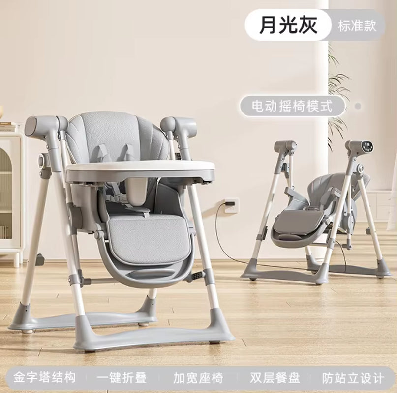 Baby Chair Baby Feeding Chair Baby Dining Table Chair High Chair for Feeding Children'S Folding Dining Chair with Wheel