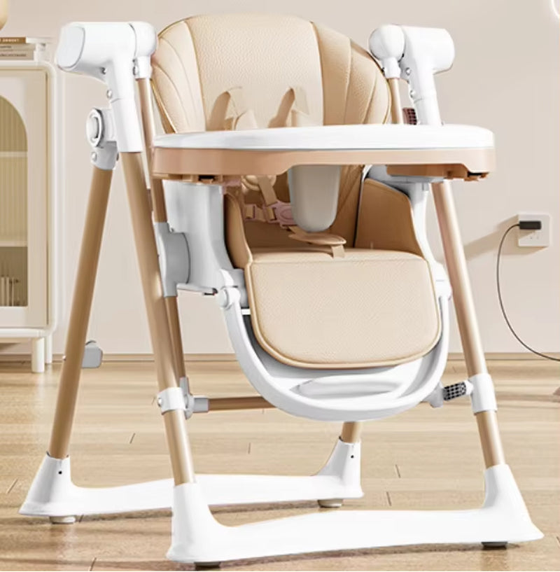 Baby Chair Baby Feeding Chair Baby Dining Table Chair High Chair for Feeding Children'S Folding Dining Chair with Wheel