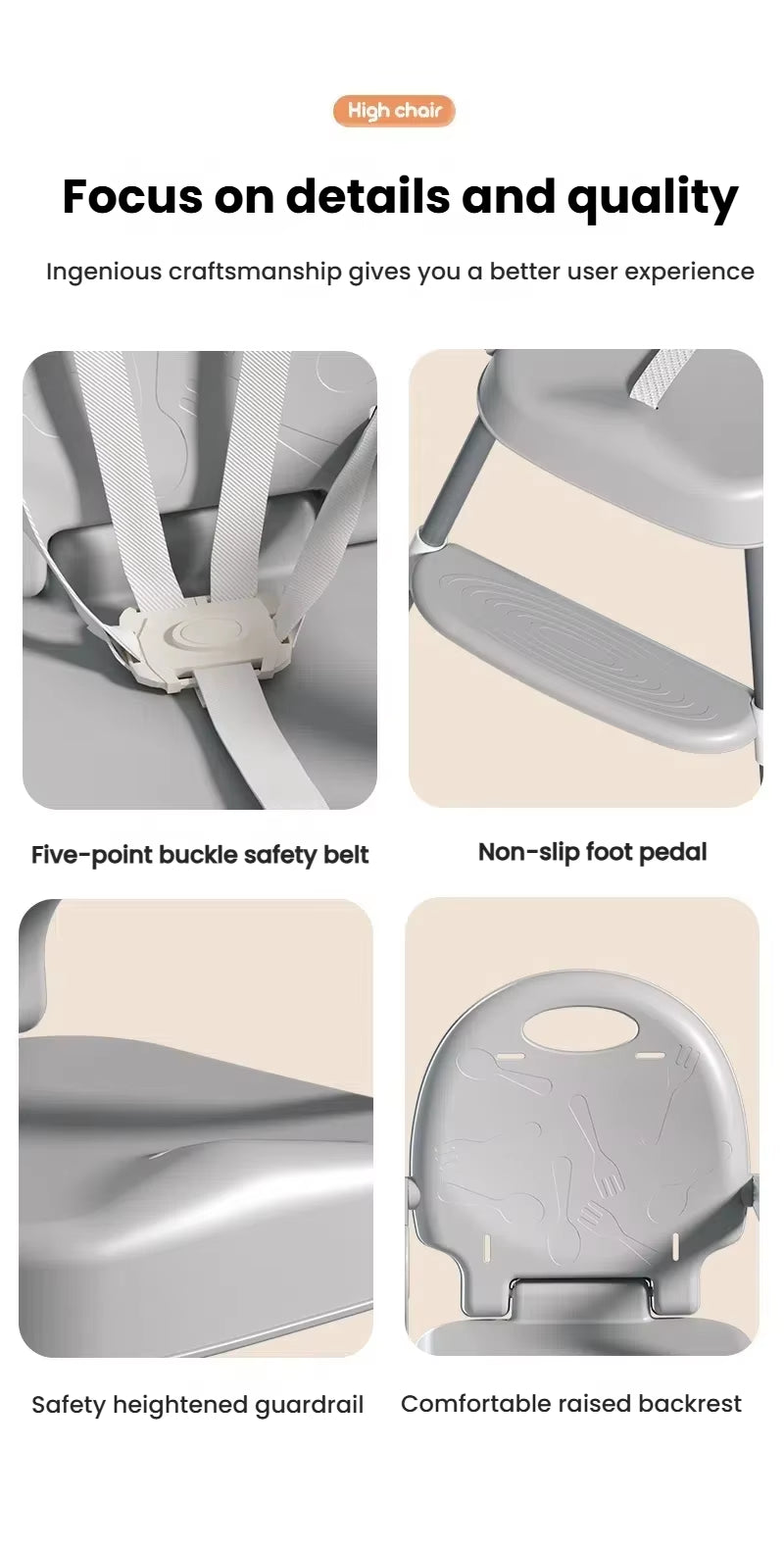 Baby High Chair Baby Eating Chair Mother Kids Baby Newborn Items Baby Food Chair Feeding Chair for Babies Chairs for Children