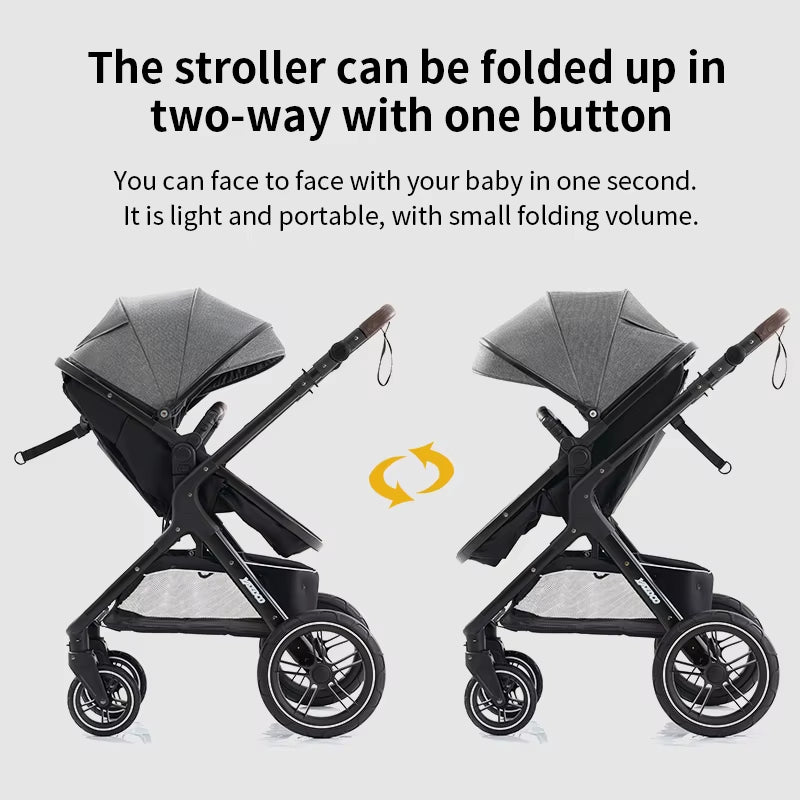 Discover the Versatile 3 in 1 Lightweight High-View Stroller with Aluminium Alloy Frame - Perfect Travel System for Newborns and Toddlers!