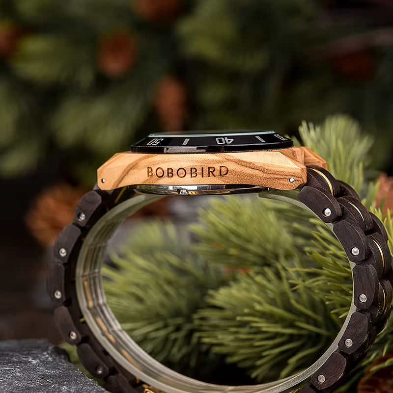 Bobobird Fashion Automatic Top Selling Model Mechanical Waterproof Watch Custom Wood Man Watch