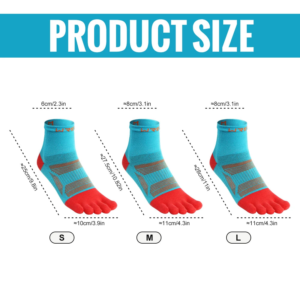 Elevate Your Performance with 1/2/3 Pairs of High-Performance Toe Socks - Moisture-Wicking, Anti-Slip, and Compression Design for Ultimate Comfort in Every Run