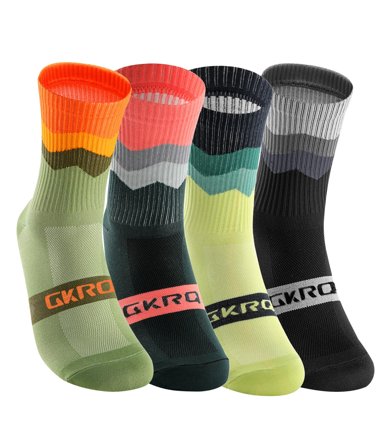 Stay Comfortable and Stylish with Our 4 Pairs of Men's Compression Bike Socks - Perfect for Cycling and Outdoor Activities!