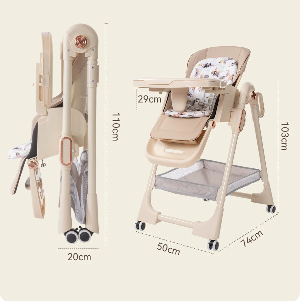 Versatile Baby High Chair - Adjustable Booster Seat for Easy Mealtime with Tray