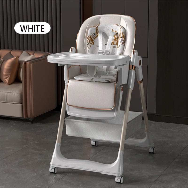 Versatile Baby High Chair - Adjustable Booster Seat for Easy Mealtime with Tray