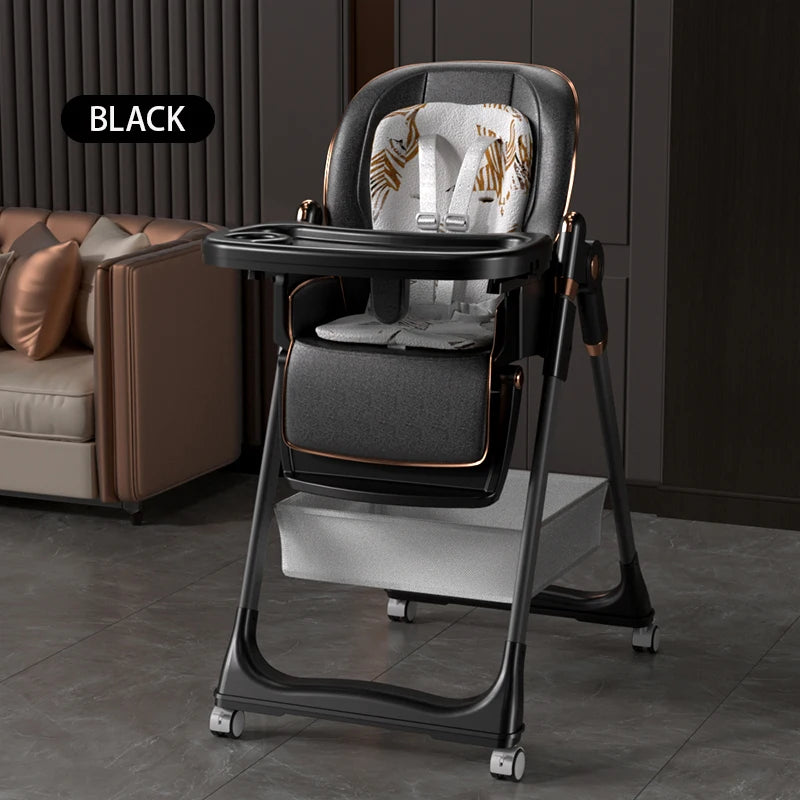 Versatile Baby High Chair - Adjustable Booster Seat for Easy Mealtime with Tray