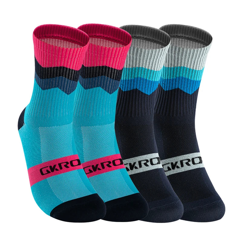 Stay Comfortable and Stylish with Our 4 Pairs of Men's Compression Bike Socks - Perfect for Cycling and Outdoor Activities!