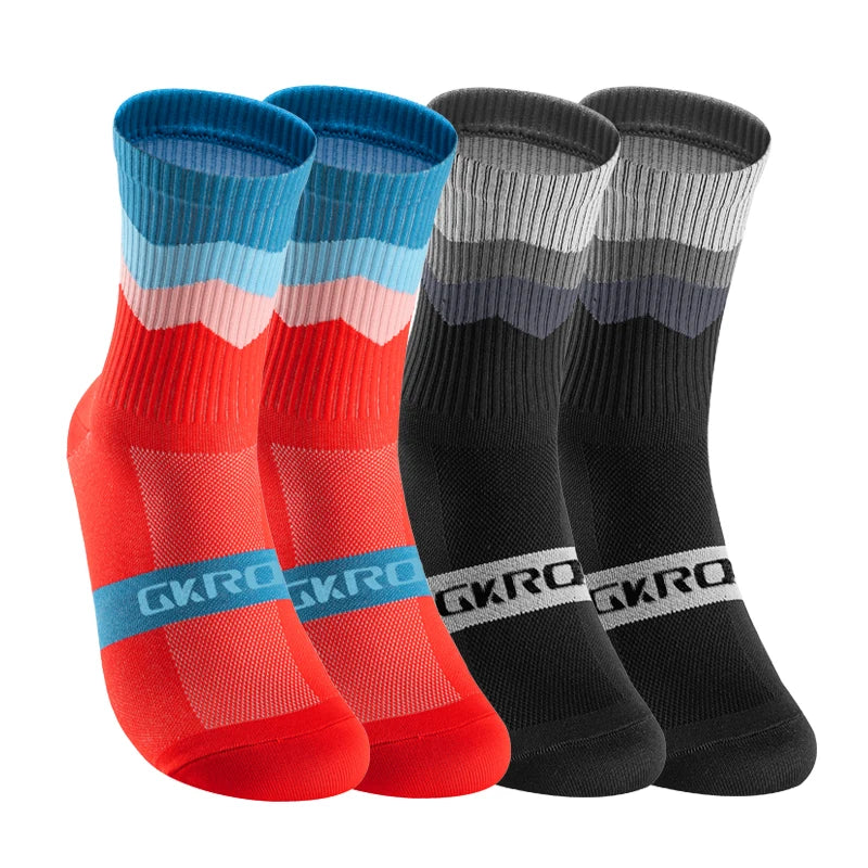 Stay Comfortable and Stylish with Our 4 Pairs of Men's Compression Bike Socks - Perfect for Cycling and Outdoor Activities!