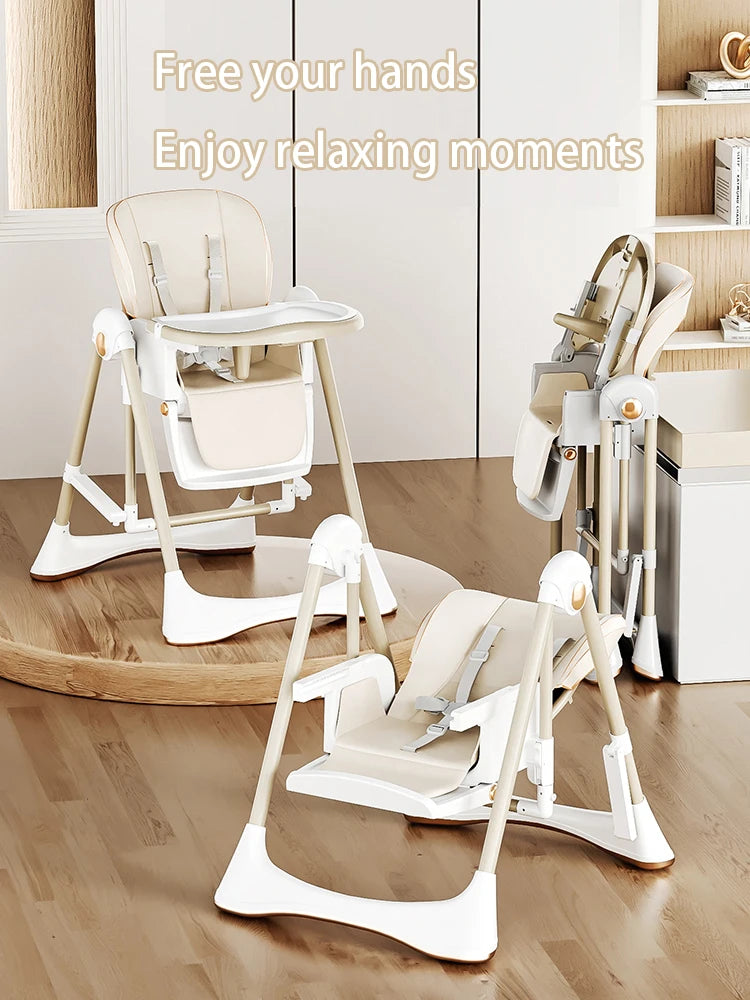 Versatile Baby High Chair - Adjustable Booster Seat for Easy Mealtime with Tray