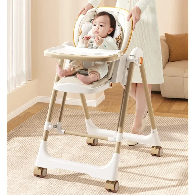 Versatile Lightweight Foldable Baby Dining Chair - Two-in-One Rocking High-View Seat for Comfort & Convenience with EU Delivery