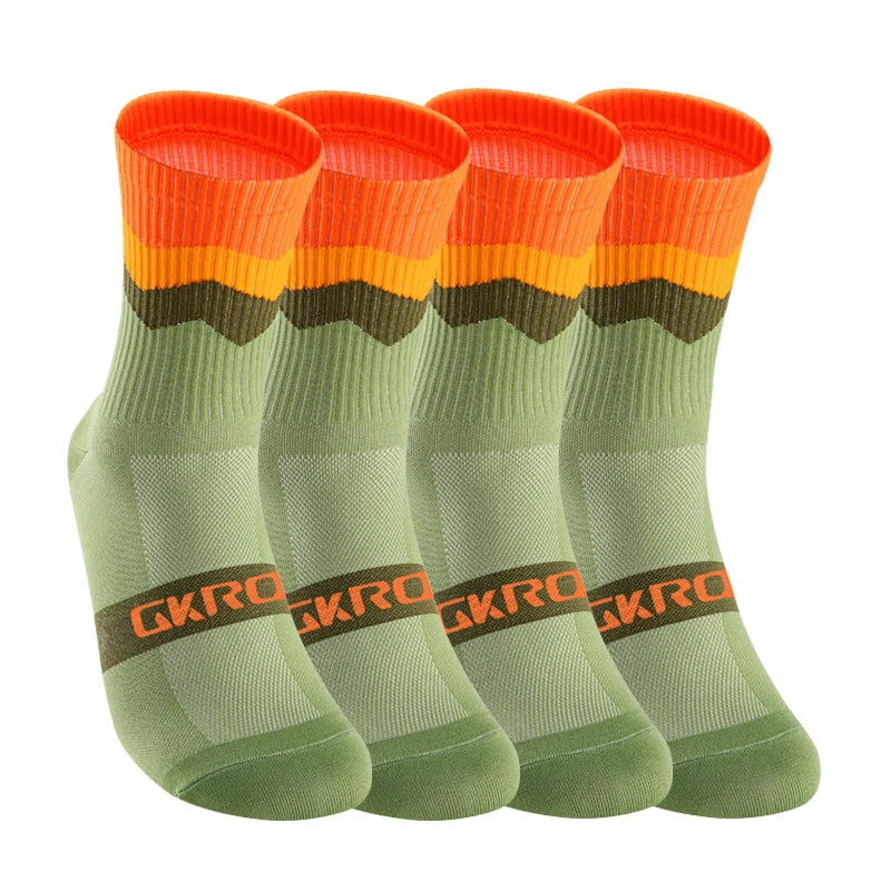 Stay Comfortable and Stylish with Our 4 Pairs of Men's Compression Bike Socks - Perfect for Cycling and Outdoor Activities!