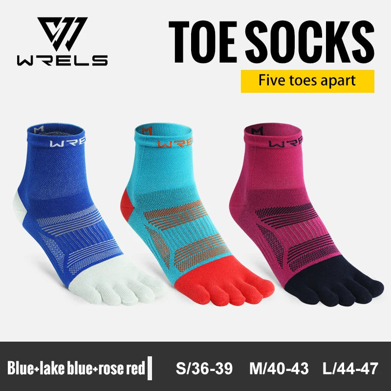 Elevate Your Performance with 1/2/3 Pairs of High-Performance Toe Socks - Moisture-Wicking, Anti-Slip, and Compression Design for Ultimate Comfort in Every Run