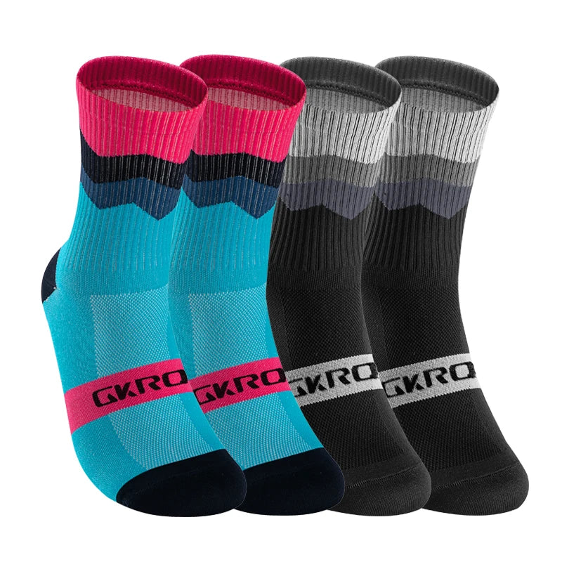 Stay Comfortable and Stylish with Our 4 Pairs of Men's Compression Bike Socks - Perfect for Cycling and Outdoor Activities!