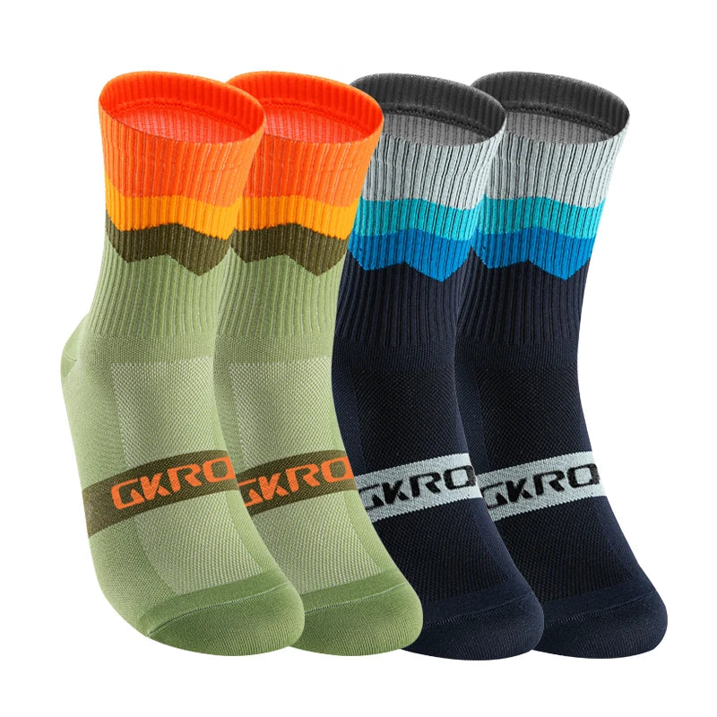 Stay Comfortable and Stylish with Our 4 Pairs of Men's Compression Bike Socks - Perfect for Cycling and Outdoor Activities!