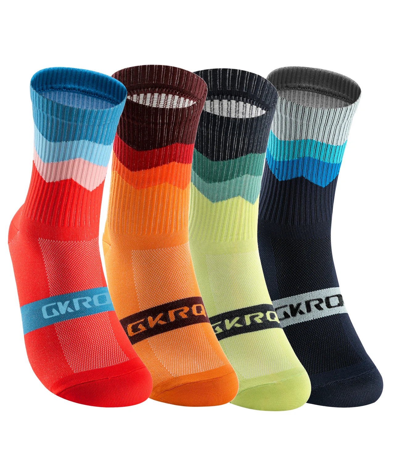 Stay Comfortable and Stylish with Our 4 Pairs of Men's Compression Bike Socks - Perfect for Cycling and Outdoor Activities!
