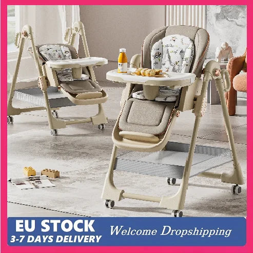 Versatile Baby High Chair - Adjustable Booster Seat for Easy Mealtime with Tray