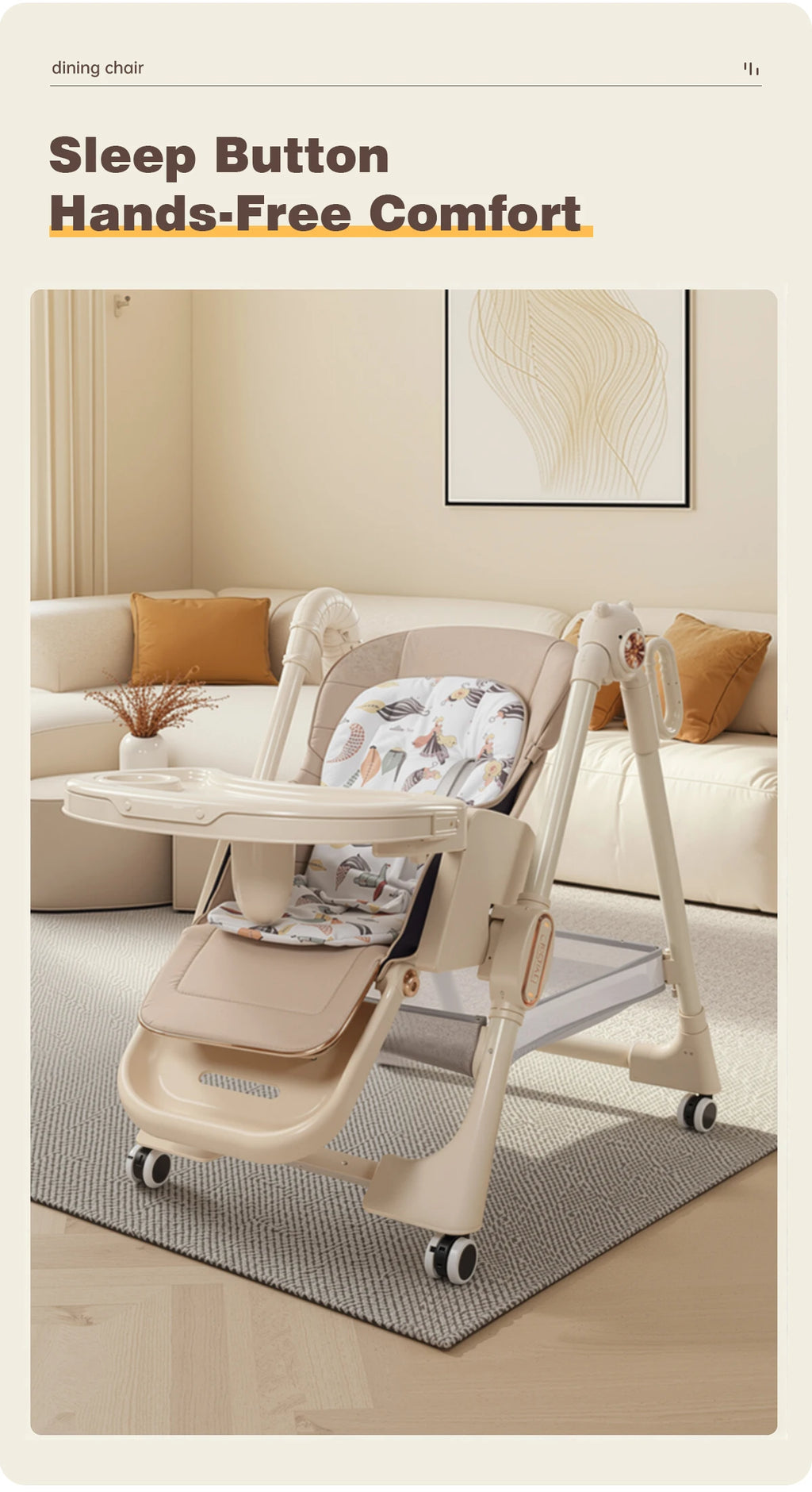 Versatile Baby High Chair - Adjustable Booster Seat for Easy Mealtime with Tray