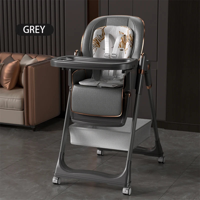 Versatile Baby High Chair - Adjustable Booster Seat for Easy Mealtime with Tray