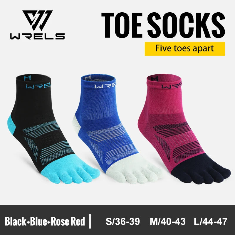 Elevate Your Performance with 1/2/3 Pairs of High-Performance Toe Socks - Moisture-Wicking, Anti-Slip, and Compression Design for Ultimate Comfort in Every Run