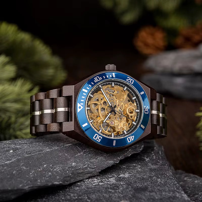 Bobobird Fashion Automatic Top Selling Model Mechanical Waterproof Watch Custom Wood Man Watch