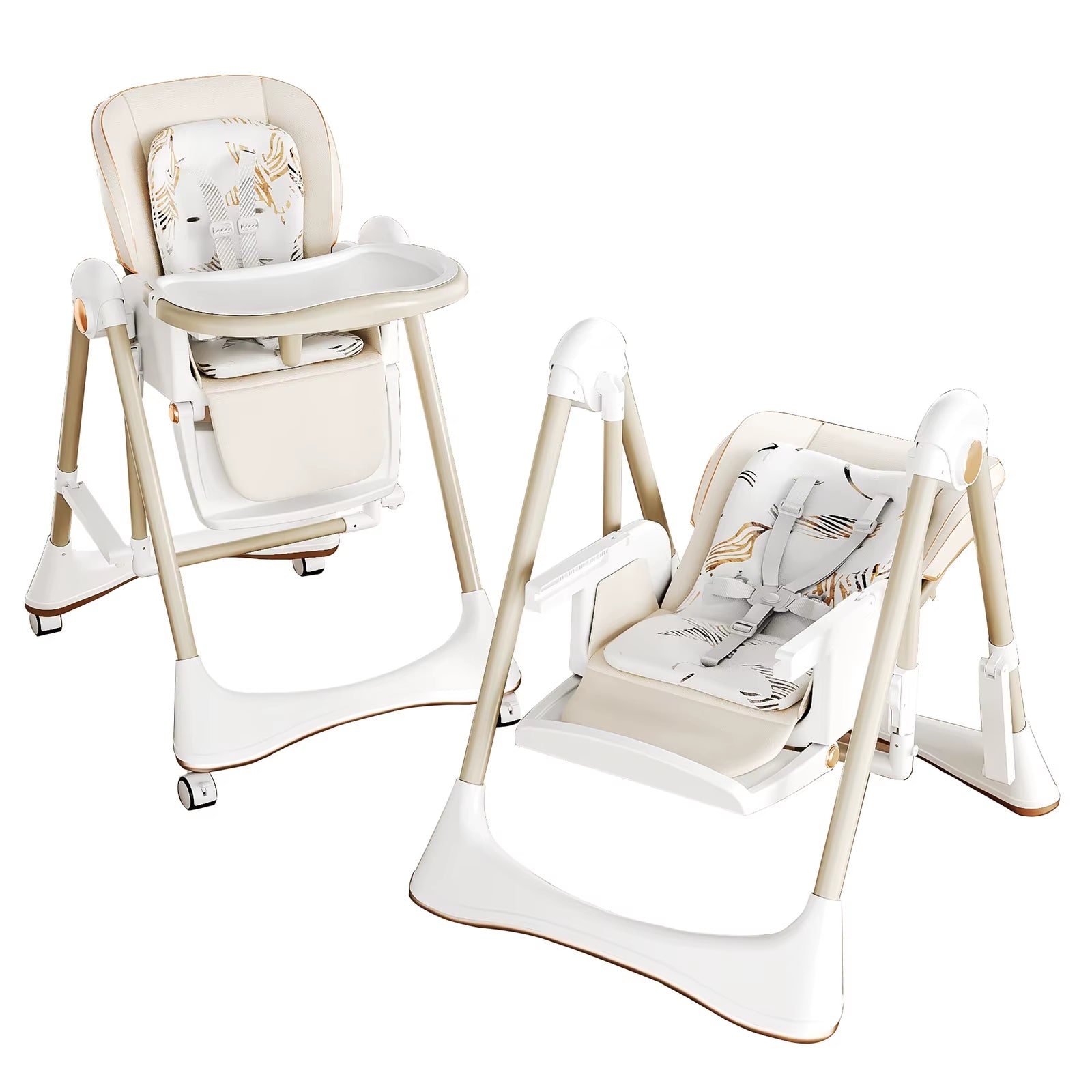 Baby Chair Baby Feeding Chair Baby Dining Table Chair High Chair for Feeding Children'S Folding Dining Chair with Wheel