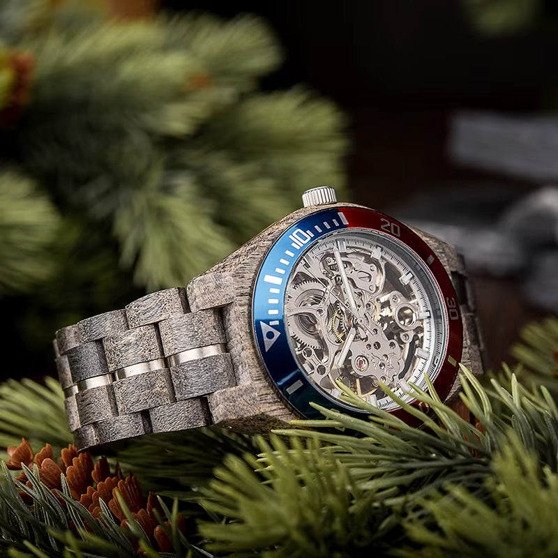 Bobobird Fashion Automatic Top Selling Model Mechanical Waterproof Watch Custom Wood Man Watch