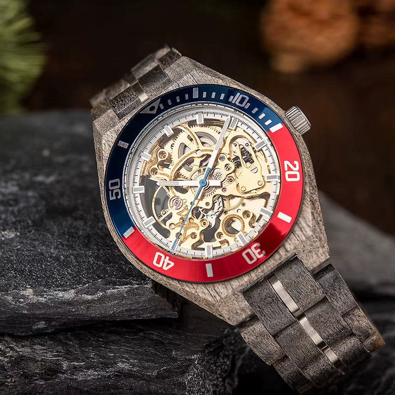 Bobobird Fashion Automatic Top Selling Model Mechanical Waterproof Watch Custom Wood Man Watch